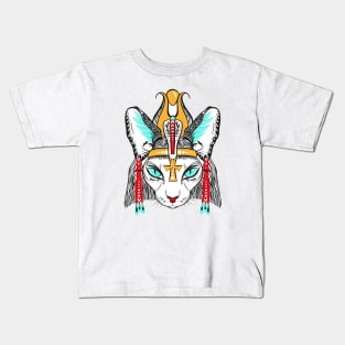 nefertiti queen cat Kids T-Shirt